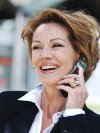 Portrait, mit Mobiltelefon